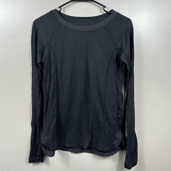 Lululemon Run: Turn It Up Long Sleeve Black Size 6 - Picture 3 of 7